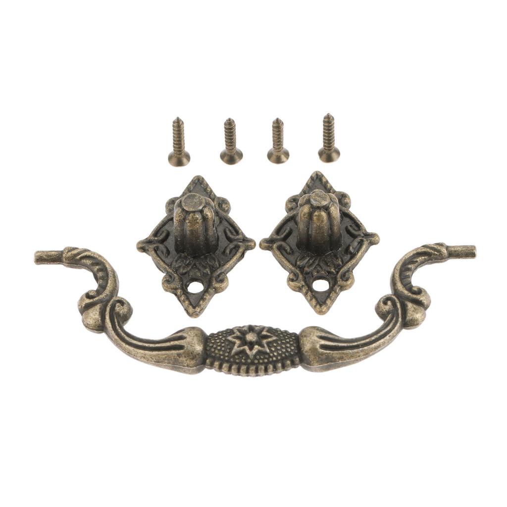 DRELD 1Pc Antique Furniture Handles Cabinet Knobs and Handles Drawer Cabinet Kitchen Pull Cupboard Handle Furniture Fittings