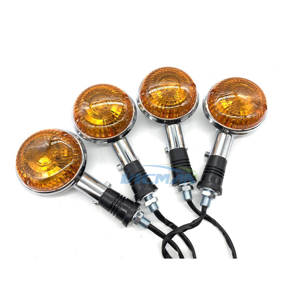 Yamaha Motorcycle Turn Signals for XV250/400, Tianwang, Big Devil, Fatty Models Electroplated Clear Cover