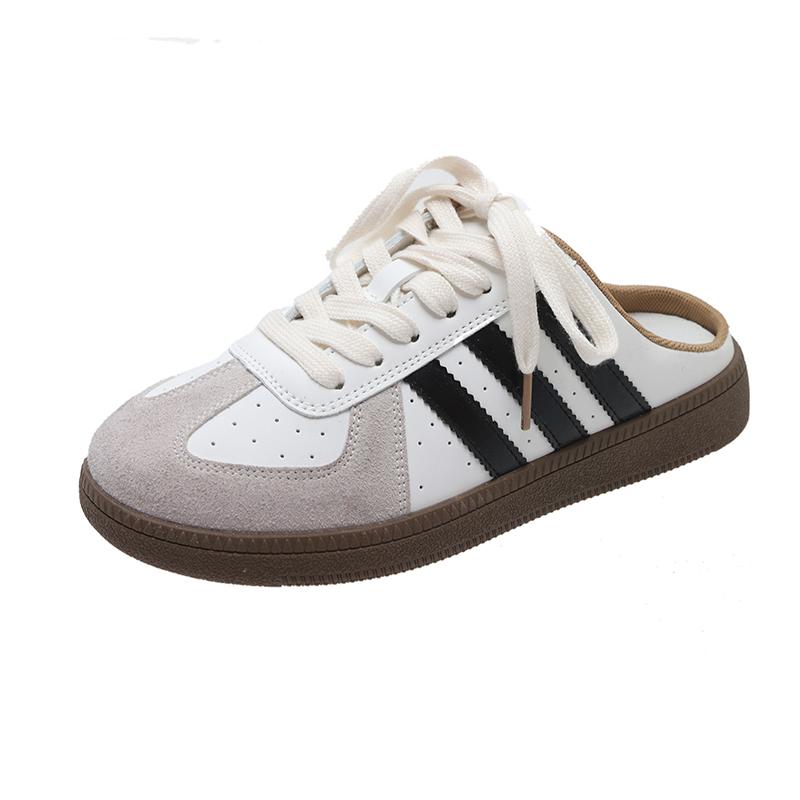 2026 German Training Baotou Half Slippers Women's Summer Wear Retro Forrest Gump Platform Without Heel and Lazy Shoes