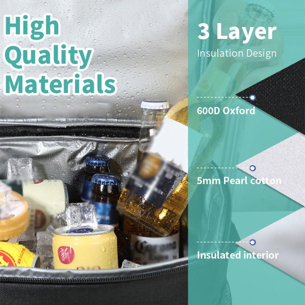 Large Capacity Insulated Cooler Bags Thickened Lunch Food Thermal Box Ice Fridge Bag  Camping