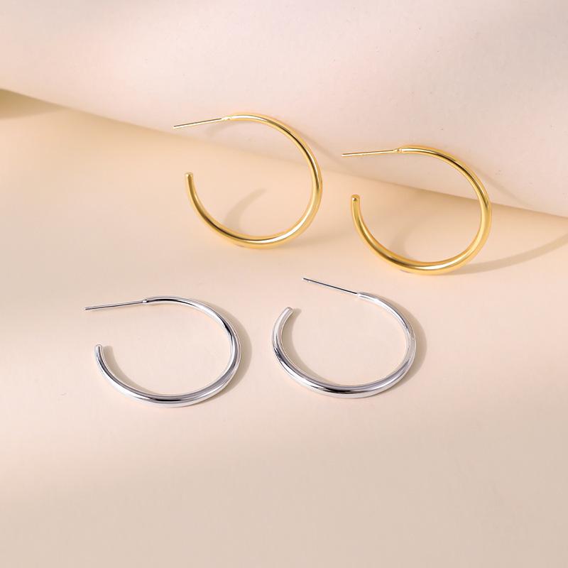 Damen 2026 Hochwertige Schlichte Creolen - Ohrstecker im leichten Luxusstil