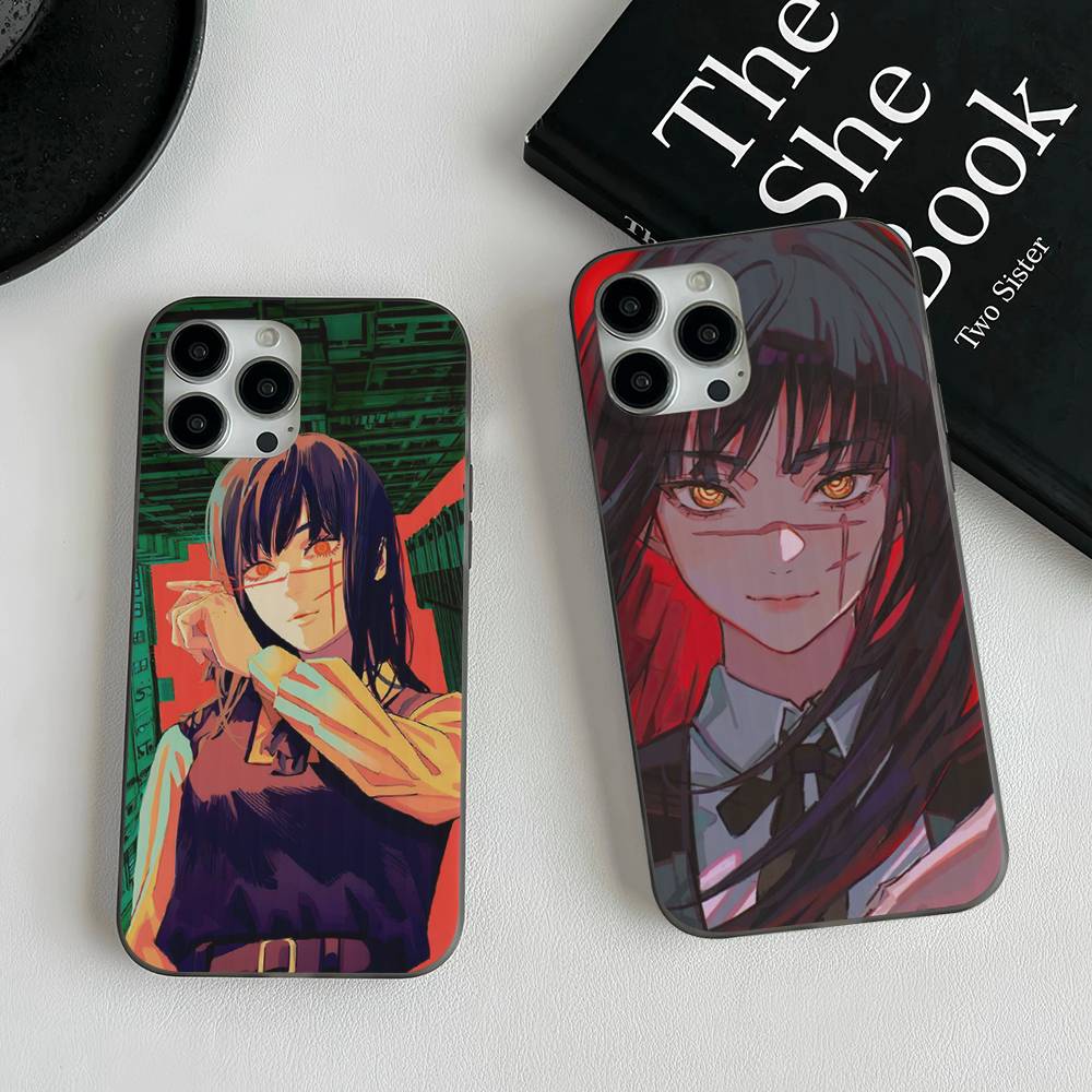 Asa Mitaka Chainsaw Man Anime Manga Handyhülle Für IPhone 16 15 17 Pro 11 12 13 14 Pro Max Plus Weiche Wellen-Silikonhülle