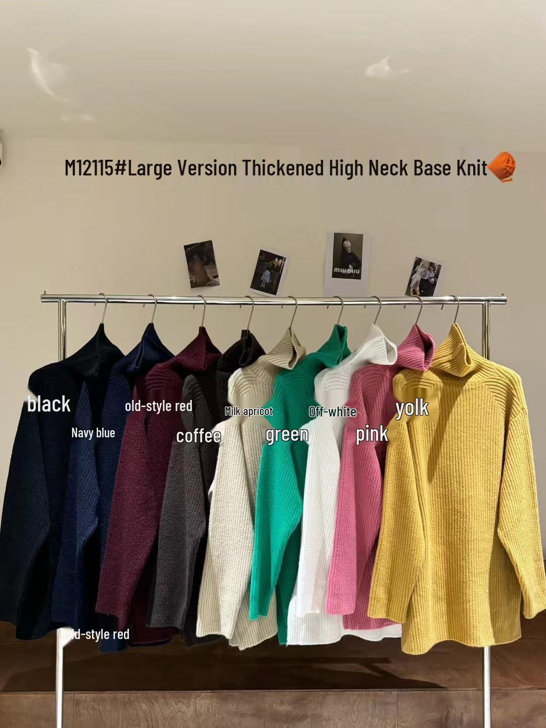 

DA7 Women s Korean Style Plus Size High Neck Pullover Knitted Sweater One Size