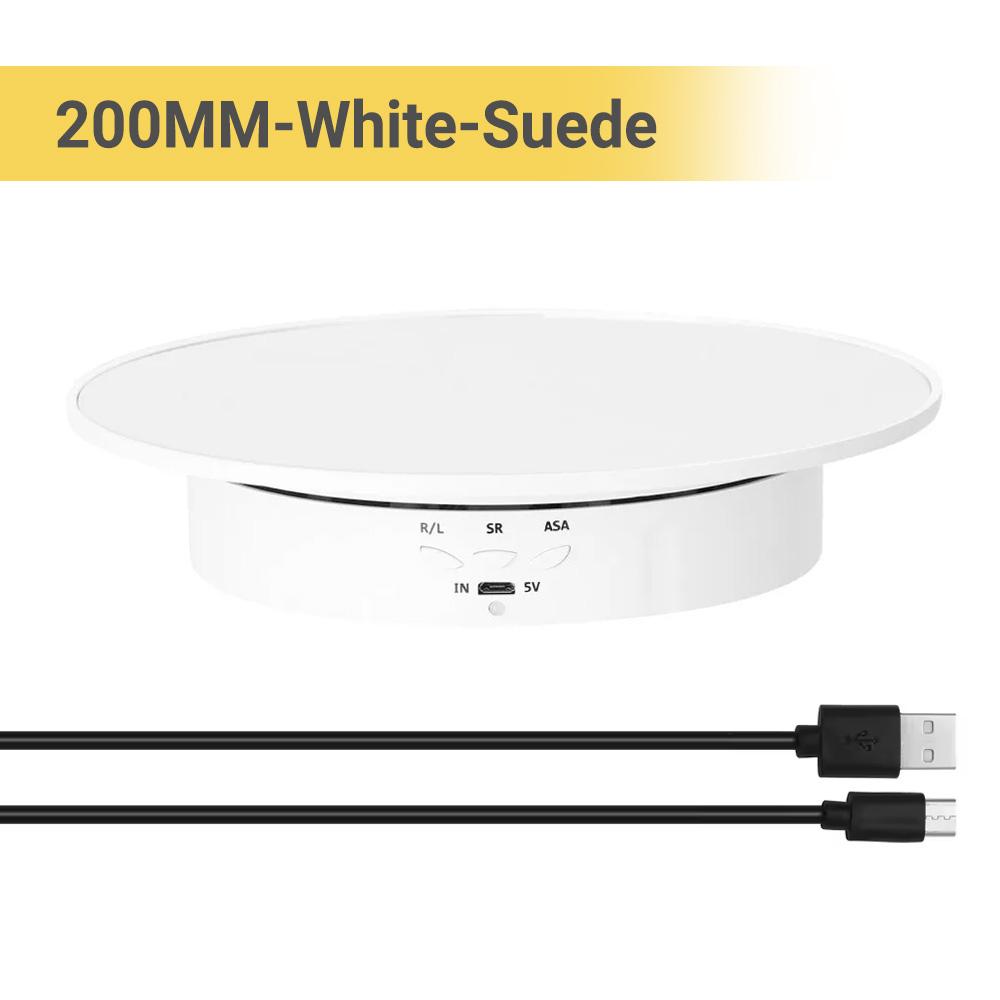 Multipurpose Rotating Turntable 360° Motorized Display Stand with 3 Speed Modes for Product Photography Jewelry & Model Display