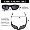 3 Pair Motorcycle Riding Glasses Padding Goggles Uv Protection Dustproof Windproof Motorcycle Sunglasses For Outdoor Actives