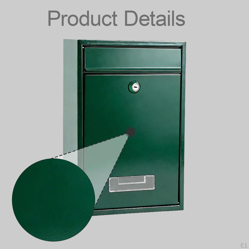 Wall Mount Lockable Mailbox Letterbox Decorative Premium, Large Capacity, Mail Letter Box Modern for