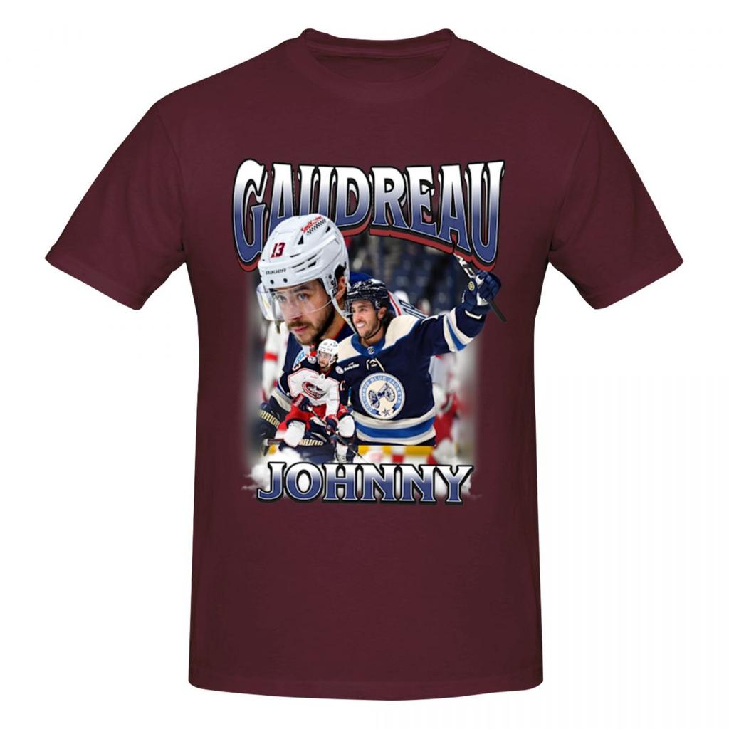 T-shirt Unisexe Johnny Gaudreau 13 Tendance Coton Vintage Col Rond