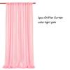1 Panel Chiffon Backdrop Curtains, Wrinkle-Free Sheer Chiffon Fabric Curtain Drapes Wedding Ceremony Arch Party Stage Decor