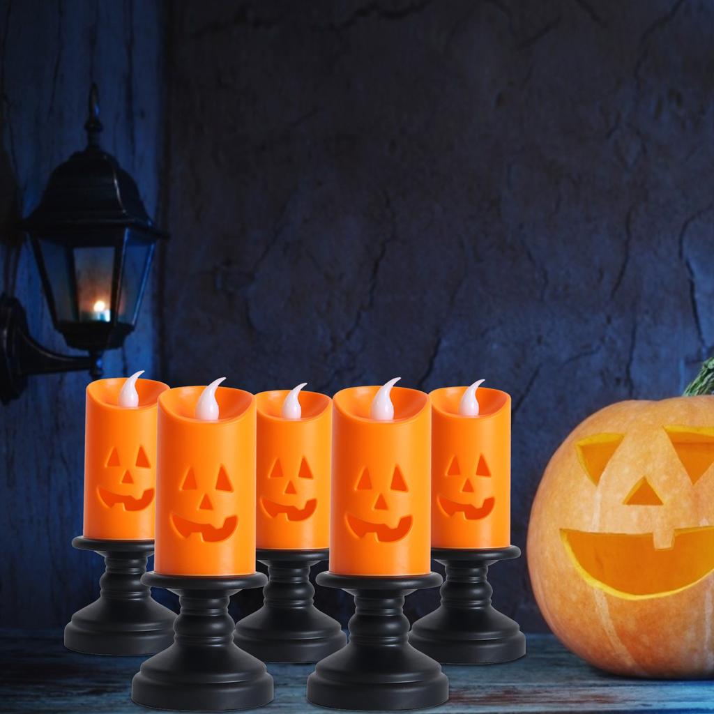 Halloween   Portable Kerosene Lamp Led Colorful Night Light 6pcs