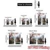 2pcs   2D FLAT PRINTING Curtains (Without Rod) Serene Pavilion Light Filtering Chic Curtains Versatile Fabric Curtains Versatile