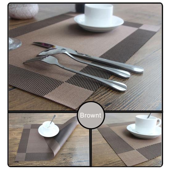 4Pcs/Set Anti-slip Thermal Insulation Placemat Pad Dining Table Mat Accessory