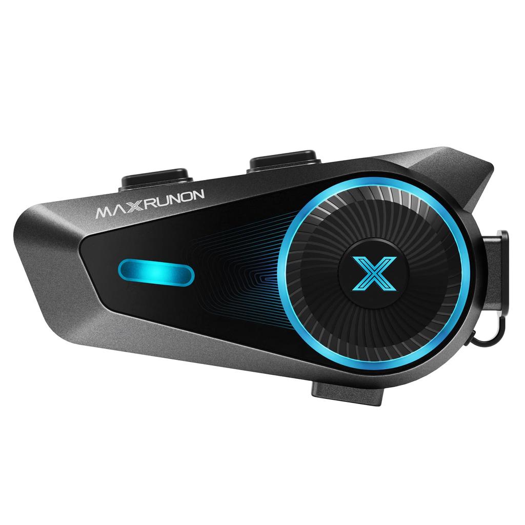 MAXRUNON Motorcycle Income D10 Motorcycle Incom, 4 People Simultaneous Calling, Japanese Speech Recognition, FM