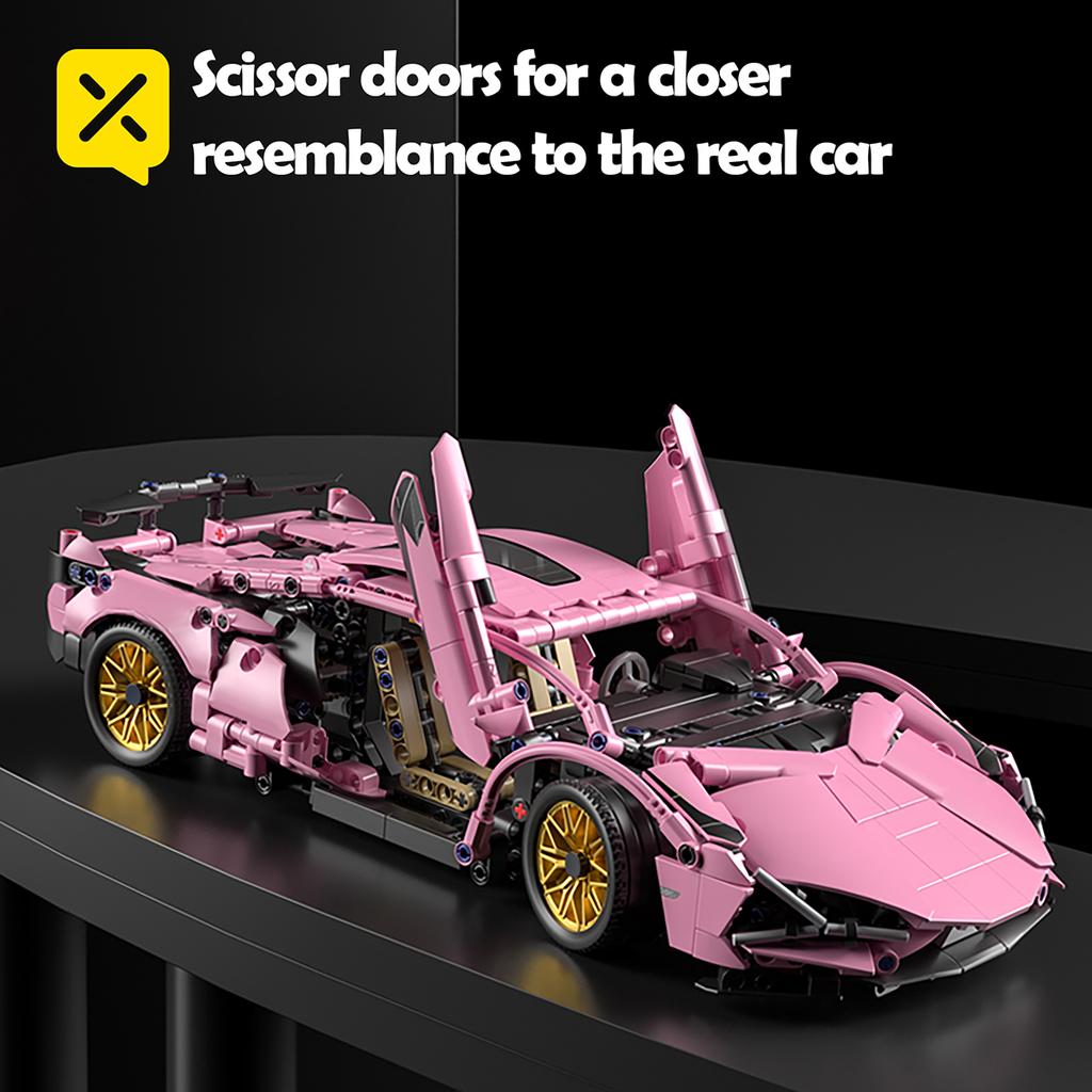 TOYLINX Superauto DIY Bausteine Rennwagen Modell Lernspielzeug Erwachsene Kinder Bauen Weihnachten Festival Geburtstagsgeschenke Neu