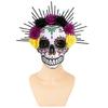Masquerade Mask Day of The Dead Mask Rose Suger Skeleton Mask for Halloween Cosplay Costumes Party Mask for Women Men