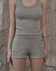 Kakipointeu Eyelet Mini Shorts (Gray)