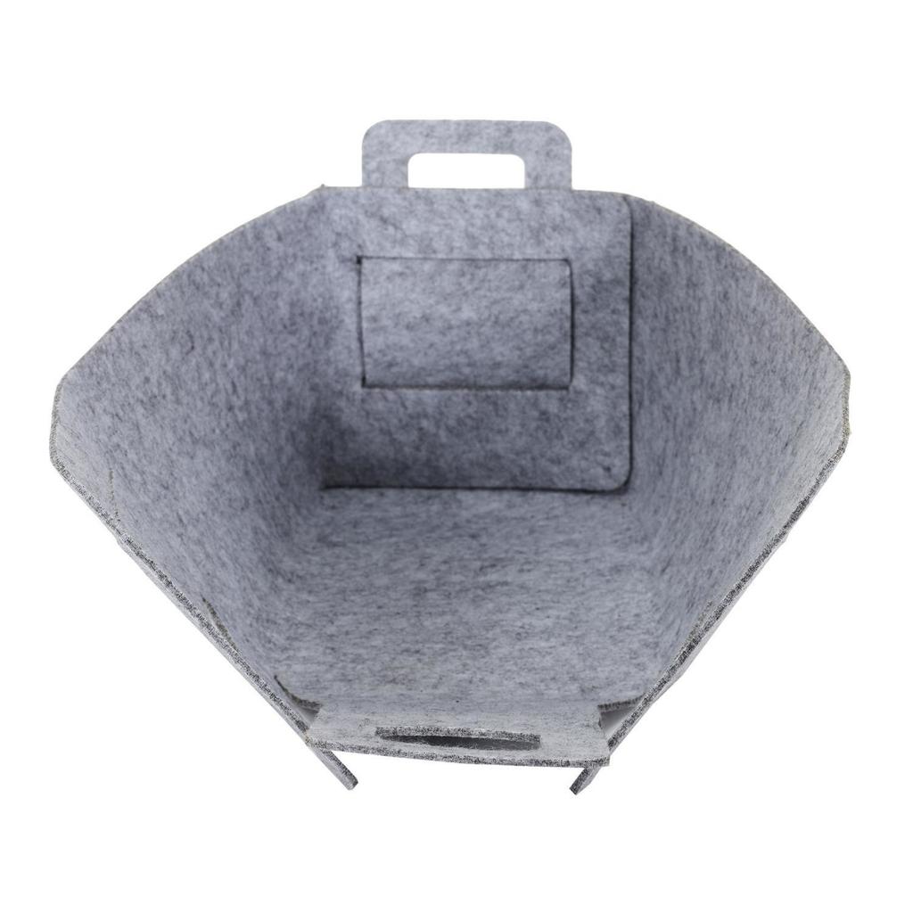 GRAY FOLDABLE BASKET made of felt, universal, spacious