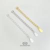 S925 Sterling Silver Gold-Plated Teardrop Extension Chain for Bracelet/Necklace.