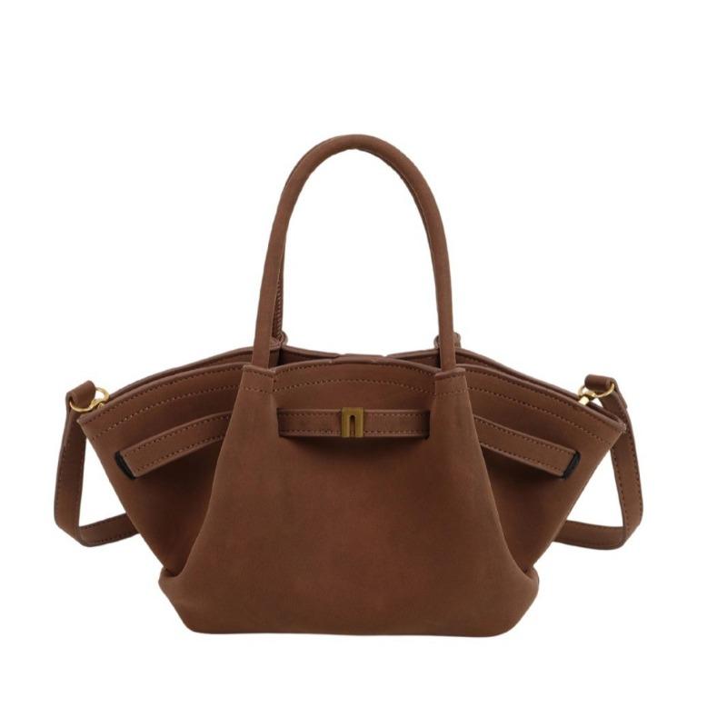 Niche Design A Matte Suede Portable Shoulder Messenger Bag Bag Leather Buckle Small Bag New