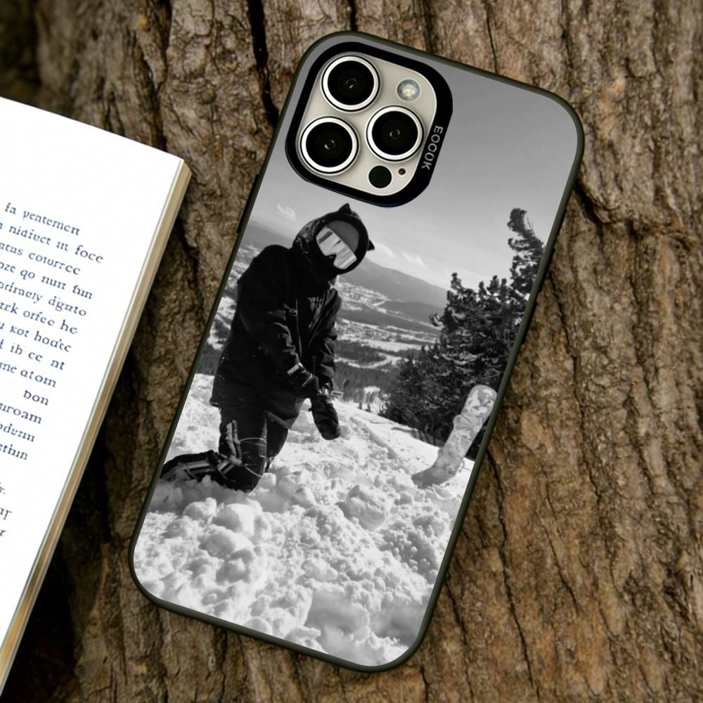 

Snow Monologue Phone Case For iPhone 17,16,15,14,13,12,11 Plus,Pro Max,XS,Colorful Silver Black Cover iPhone16e