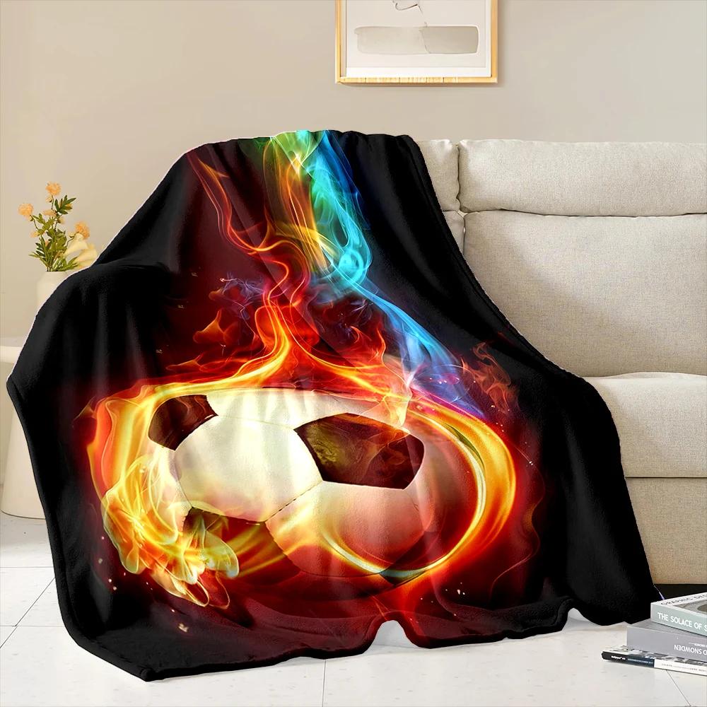 3D New Arrive Football Sports Theme Flannel Blanket for Bed Bedroom Sofa Picnic,Throw Blanket for Cover Outdoor Leisure Trip Nap
