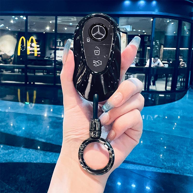 RPO5   Car Zinc Alloy Key Case Bag Metal Key Shell For Mercedes-Benz AMG C-Class S-Class GLC EQE EQS W223 X254 V297 V295 W206 S206 X206