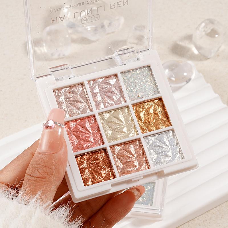 Children's Day Glittering 4-Color Eyeshadow Palette for Parties & Stage Makeup