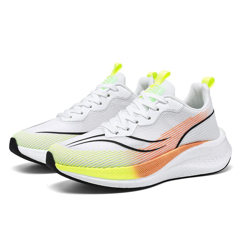 Men's Shoes Summer New Student Fly-woven Mesh Breathable Sports Casual Shoes Youth Soft-soled Running Shoes