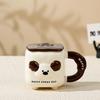 Funny Cute Puppy Ceramic Cup Girls Milk Breakfast Cup Couple Mug with Lid Creative Cup Souvenir Gift