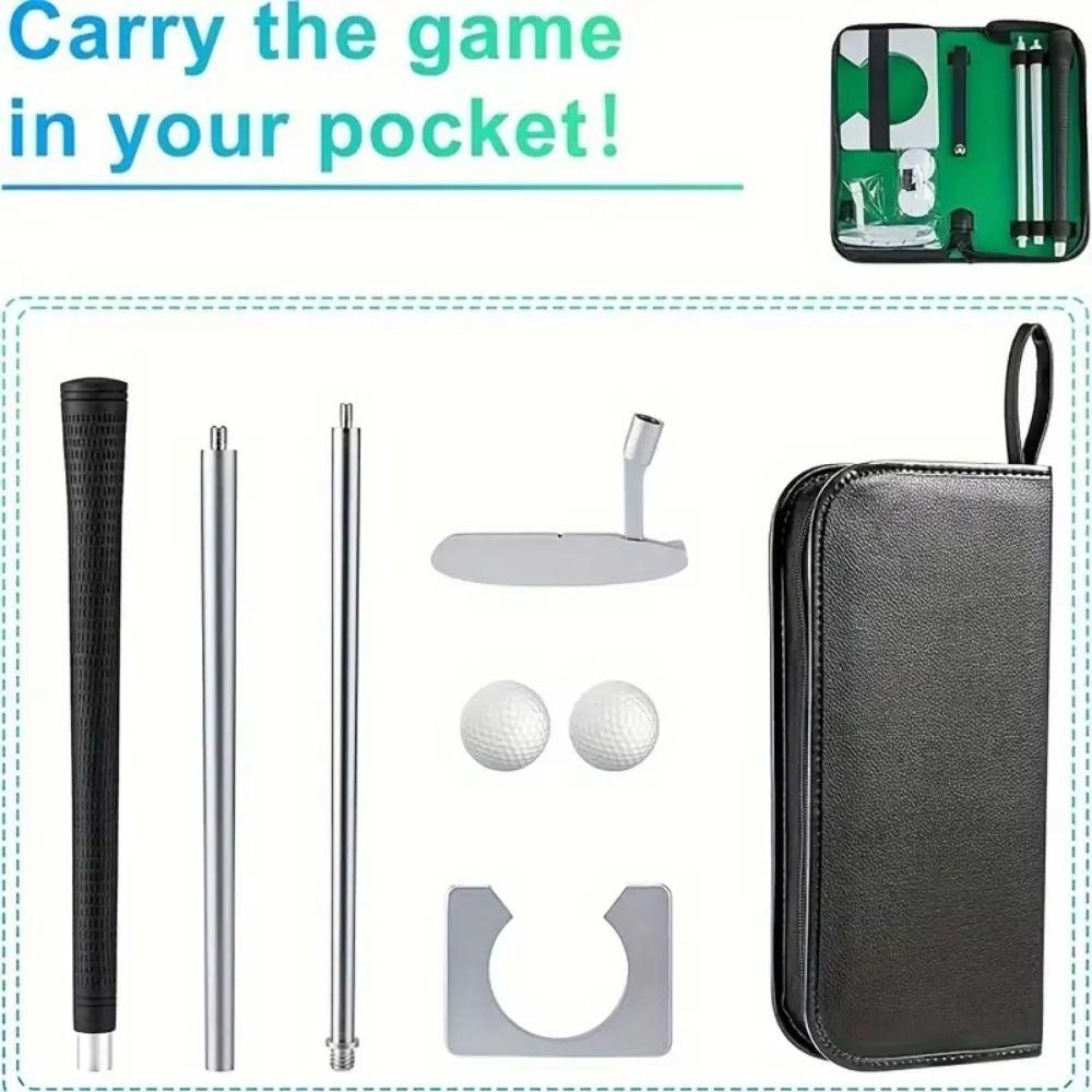 Aluminum Golf Putter Set Detachable Putter Golf Push Rod Mini Golf Equipment  Home Putting