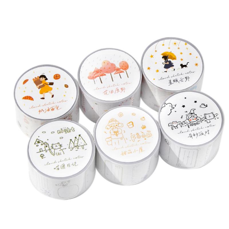 1pcs DIY Decoration Adhesive Tapes Japanese Sweetheart Mark Washi Tapes Masking Tapes Stickers Stationery