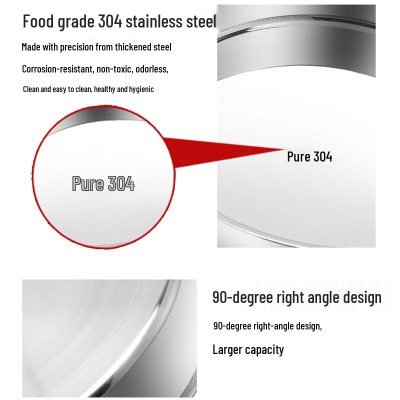 304 Stainless Steel 8-Inch Round Cake Mold for Baking Nian Gao and Fa Gao. Includes 6 and 4 Inch Molds.