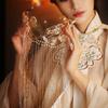 Fashion Metal Laser Cut Mask Chain Wedding Headdress Anonymous Party Masks Golden Fairy Ball Women Miraculous Veil