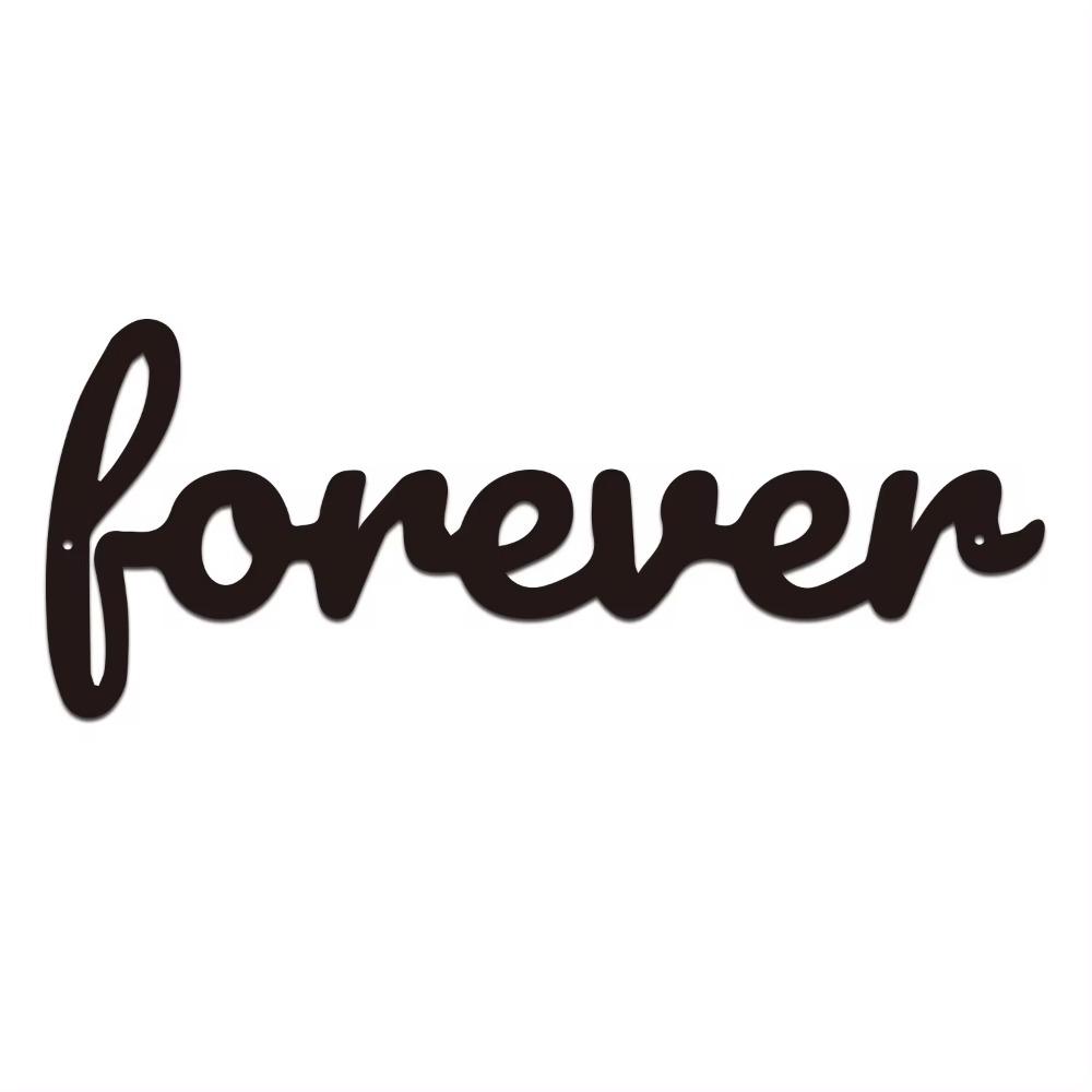 Forever Sign Cursive Word Wall Art Elegant Cursive Design Ideal Wedding Gift Farmhouse & Personalized Decor Stylish Wall Art