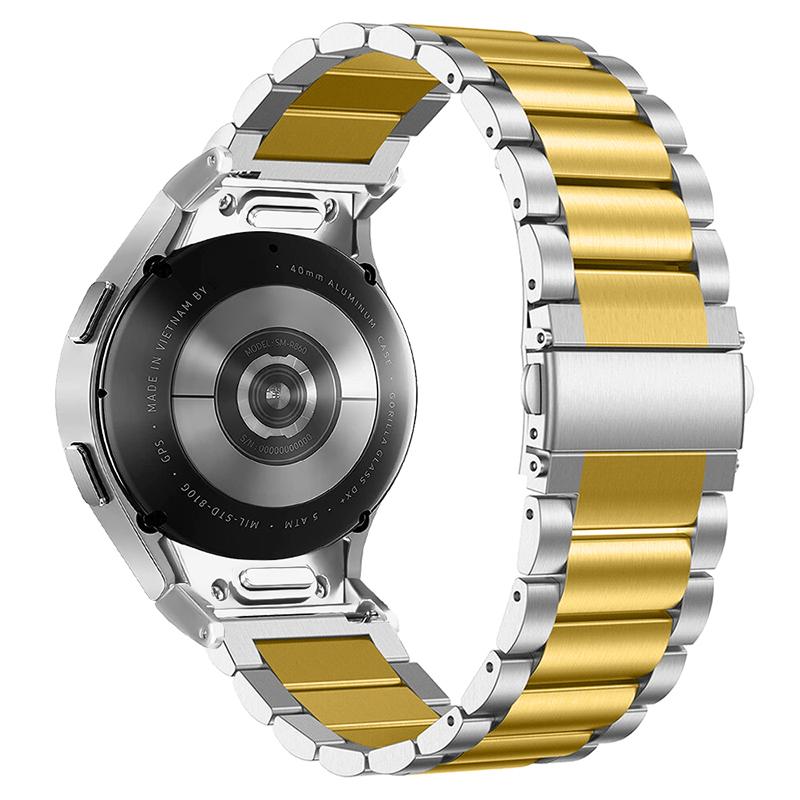 

Для Samsung Galaxy Watch6 40мм 44мм/Watch6 Classic 43мм/47мм Ремінець для смарт-годинника Браслет з нержавіючої сталі Gold Silver