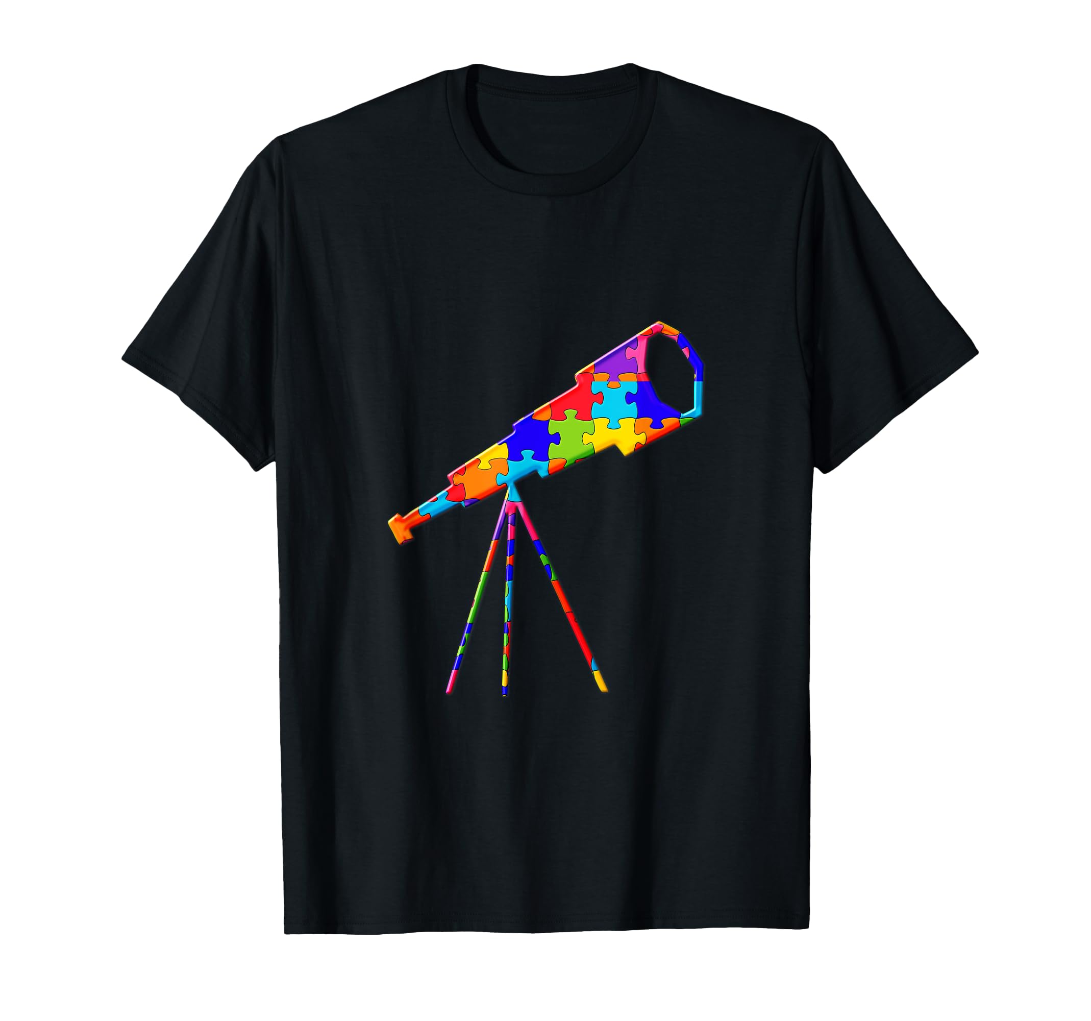 

Telescope Astronomy Jigsaw Puzzle Autism Puzzle T-Shirt