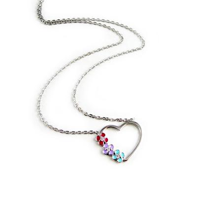 [L0155] - Silver Necklace 'Iphigénie' Love