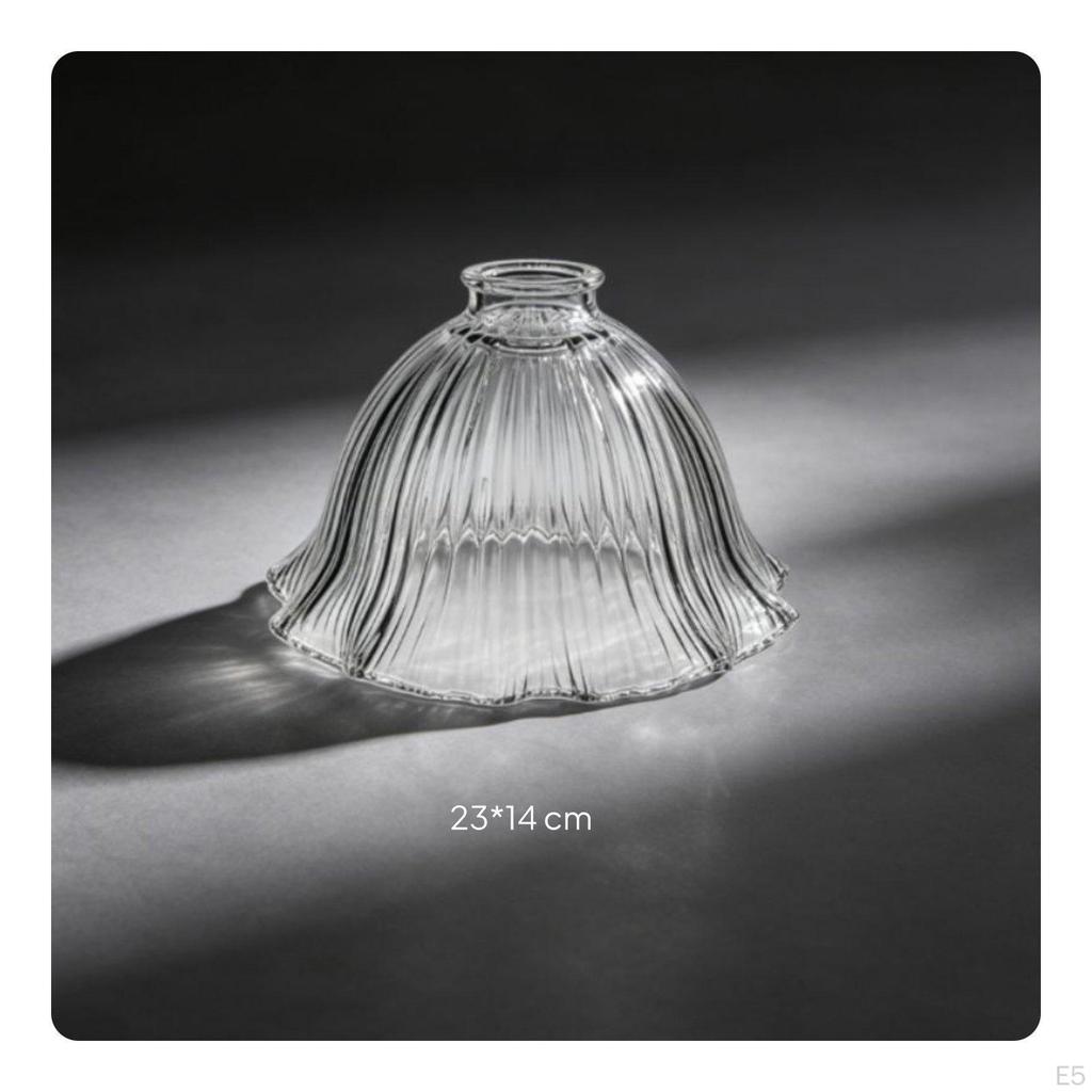 Glass Lampshade Ruffled Edge Replacement Shade DIY Friendly for Dining