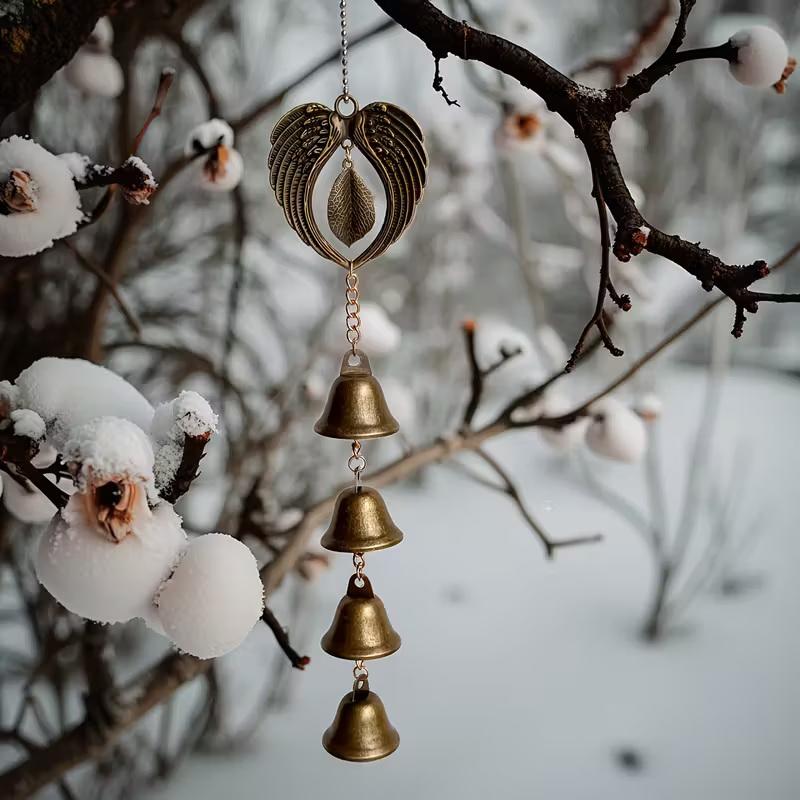 1 Piece Metal Wind Chime, Wrought Iron Hanging Ornament With Chain, Outdoor Garden Decoration, Home Decoration, Bell
