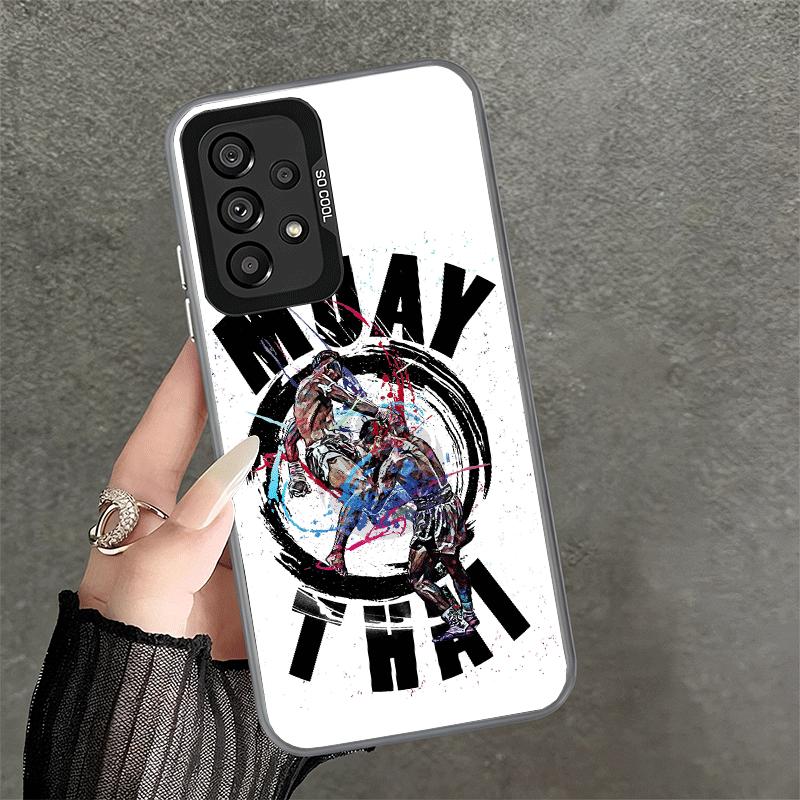 Muay Thai Fight Boxing Soft Phone Case for Samsung A17 A16 A15 A14 A13 A57 A56 A55 A54 A53 A37 A36 A35 A34 A33 A26 A25 A24 A23 A