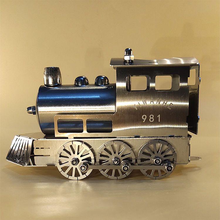 Steam locomotive model stainless steel train model simulation alloy steam engine alloy train gift gift