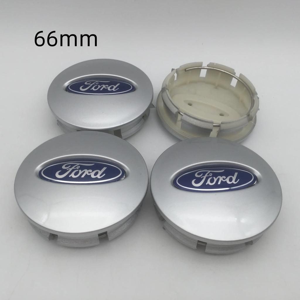 Samolepka na auto 4ks 3D pro Ford 66mm modrá/černá/stříbrná Znak auta Kryty středových krytek kol Samolepka Styling auta Příslušenství