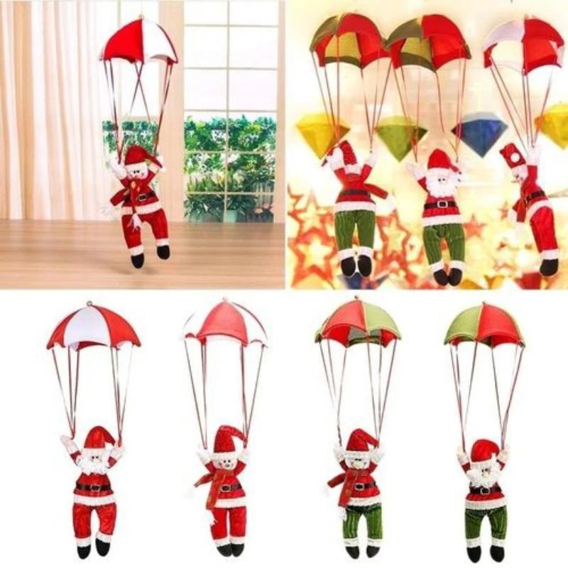 Santa Claus Snowman in Parachute Christmas Tree Hanging Ornament Xmas Decoration
