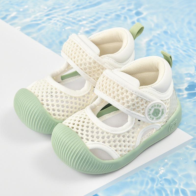 Summer Breathable Mesh Walking Sandals Soft Anti-Slip Sneakers for 0-2 Years Old Baby Boys Girls