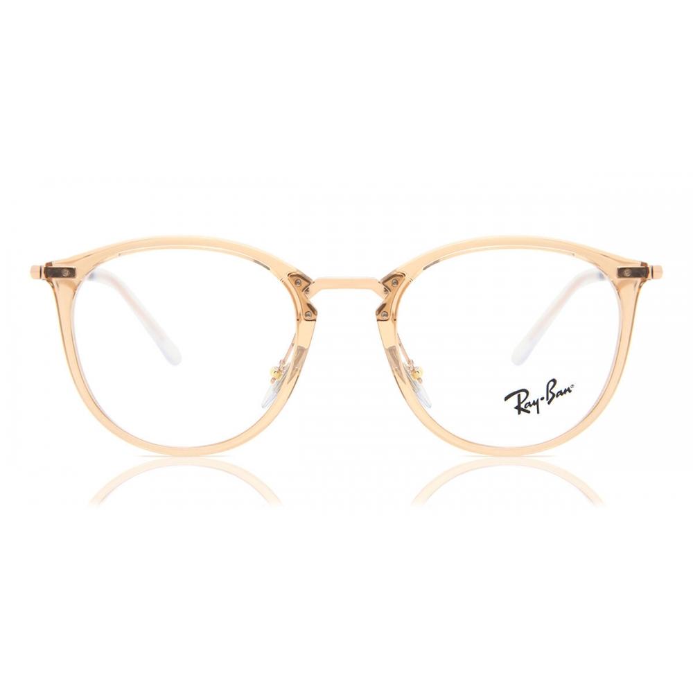 

Ray Ban Rx7140 8124 Women Eyeglasses Transparent Light Brown/49-20-150