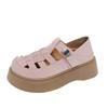 Fashion 2025 Summer Women's Suede Sandals Trendy Thick Bottom Outdoor Anti Slip Fashion Buckle Breathable Women's Versatile Single Shoes