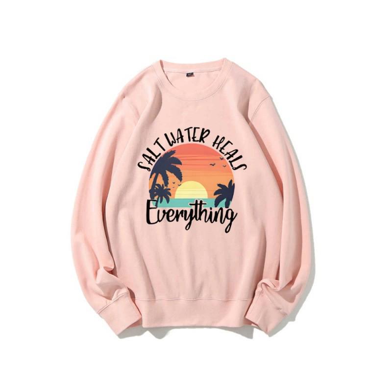 Saltwater Heals Everything Unisex Hoodie - Printed Polyester