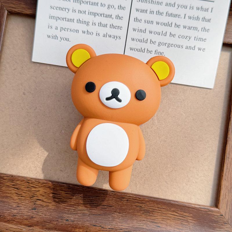 3D Cartoon Silicone Doll Phone Stand & Magnetic Anti-Drop Airbag Buckle