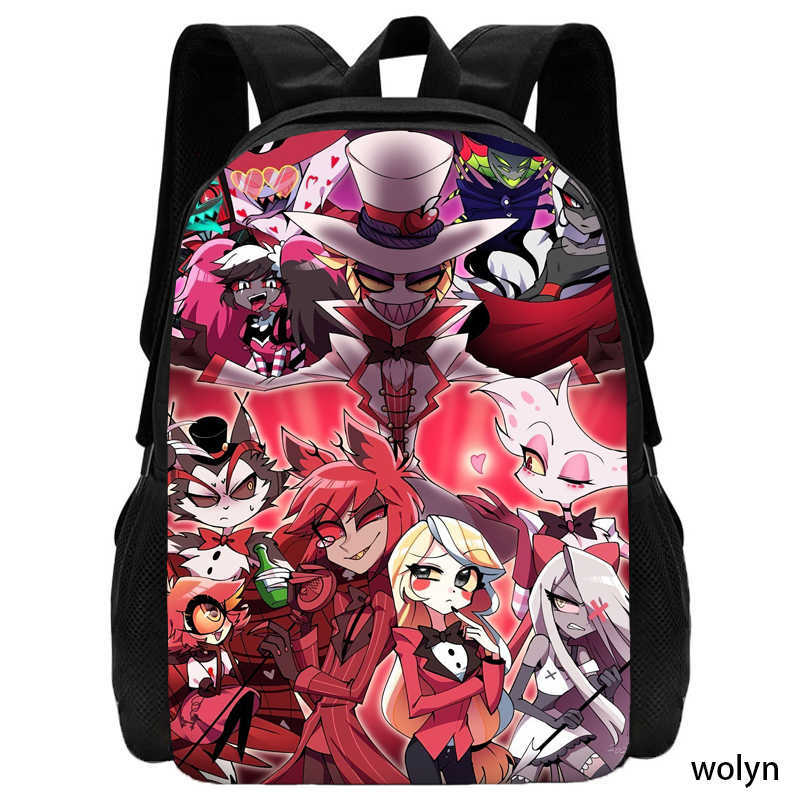 Hell Inn Hazbin Hotel Student School Bag High Value Leisure Oxford Ridge Relief Backpack