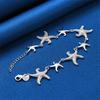 925 Sterling Silver 8-inch Exquisite Starfish Bracelet, Fashionable Women's Party Wedding Accessories and Accessories