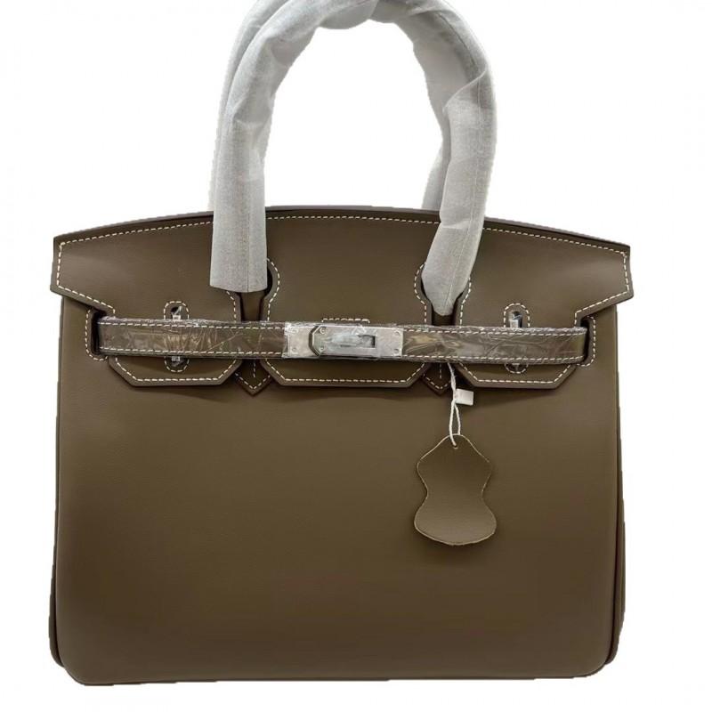 Womens Genuine Leather Tote Bag - Crossbody Structured Fashionable Daily Use Medium Size Lock